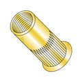 Newport Fasteners Rivet Nut, 1/4"-28 Thread Size, 0.445 in Flange Dia., 0.690" L, Steel, 1000 PK 757173